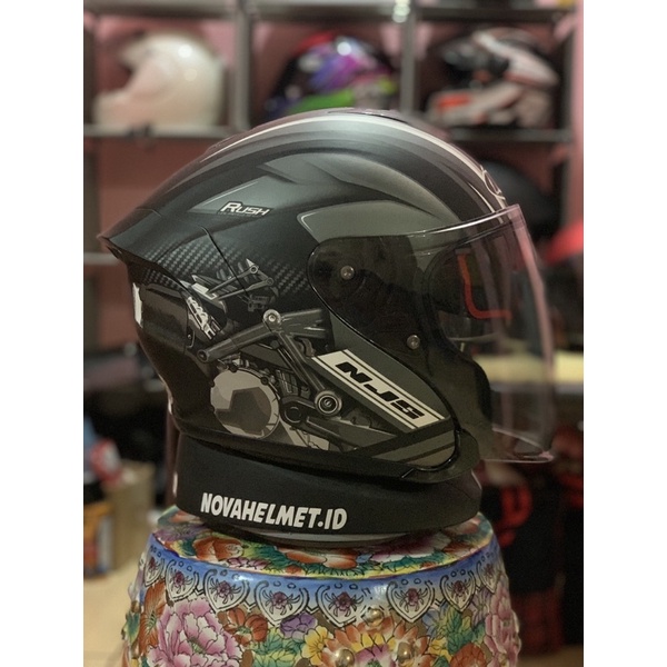 NJS KAIROZ RUSH BLACK SIZE S HELM HALFACE SECOND BEKAS MURAH BAGUS