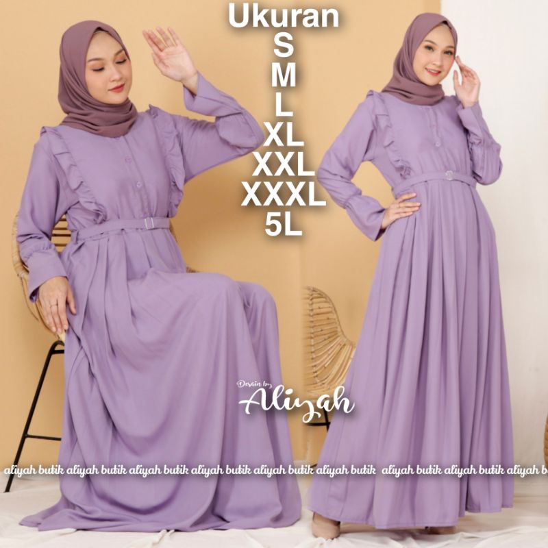 Premium Series HADJU Dress Big Size Ukuran Size S M L XL 2XL 3XL 4XL XXL XXXL  XXXXL 2L 3L 4L 5L  Dress Wanita Jumbo Gamis Big Size Baju Korea Over Size