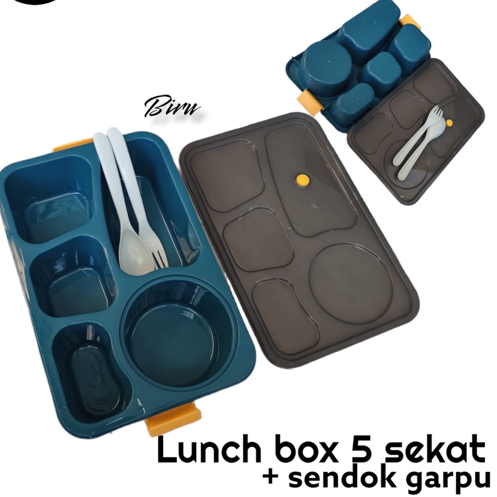 BELLA - LUNCH BOX KOTAK BEKAL MAKAN BENTO 4 / 5 SEKAT BAHAN KUAT &amp; AWET BPA FREE