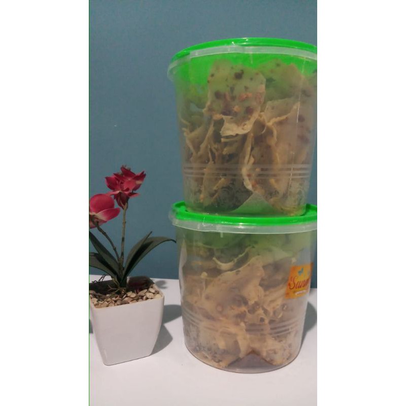

Peyek kacang gurih nikmat + toples 5liter