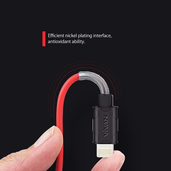 VIVAN lightning cable 2.4A 100cm fast charger VIVAN spring FL100