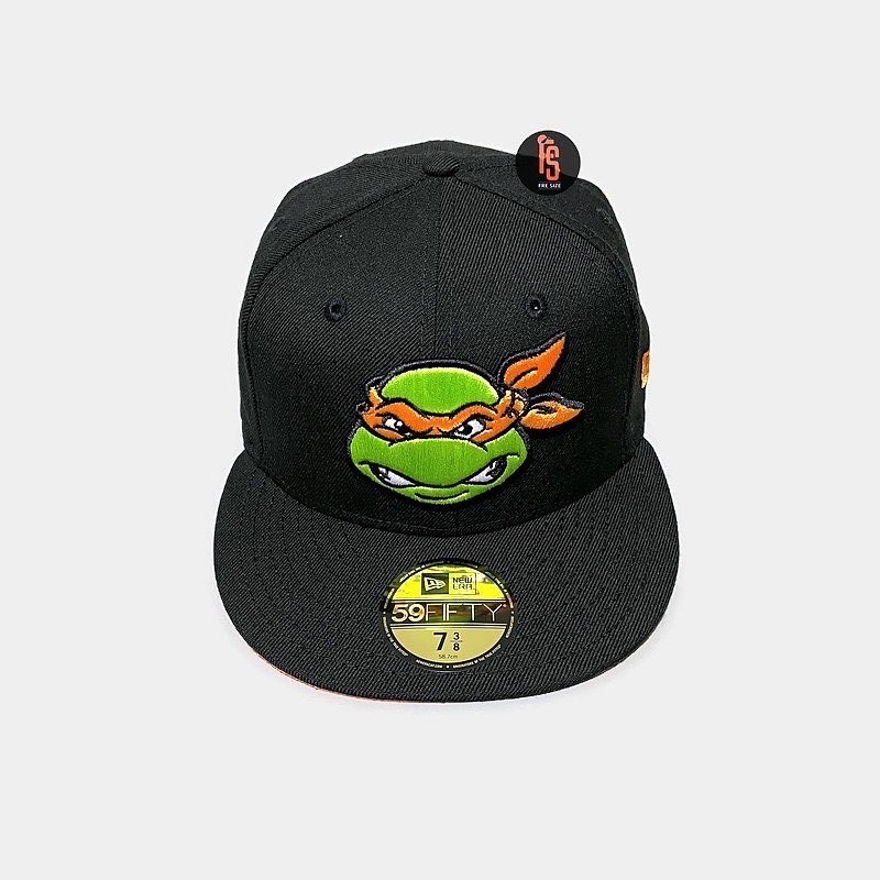 TOPI NEW ERA ORIGINAL 5950 MICHAEL ANGELO TURTLES NINJA TMNNT BLACK