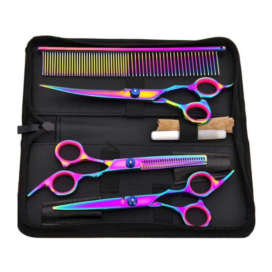 Set Gunting Grooming Bulu Hewan Peliharaan - 62HRC - Mix Color