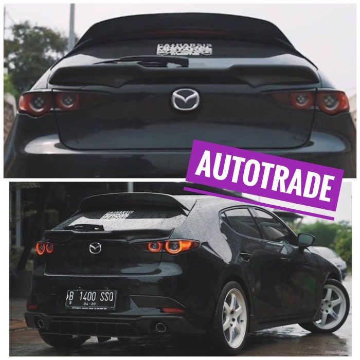 BODYKIT REAR SPOILER WING SAYAP BELAKANG MOBIL MAZDA 3 SKYACTIV