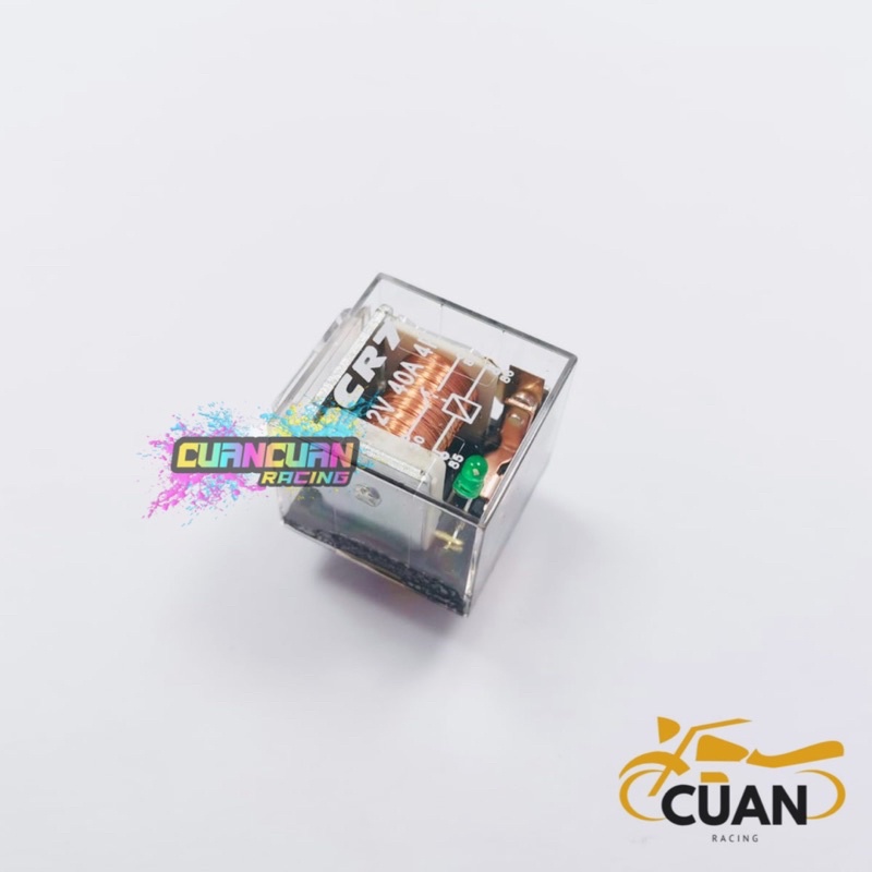 Relay Klakson CR7 Relay Alarm Kaki 4 Transparan 12V 40A Untuk Mobil Motor