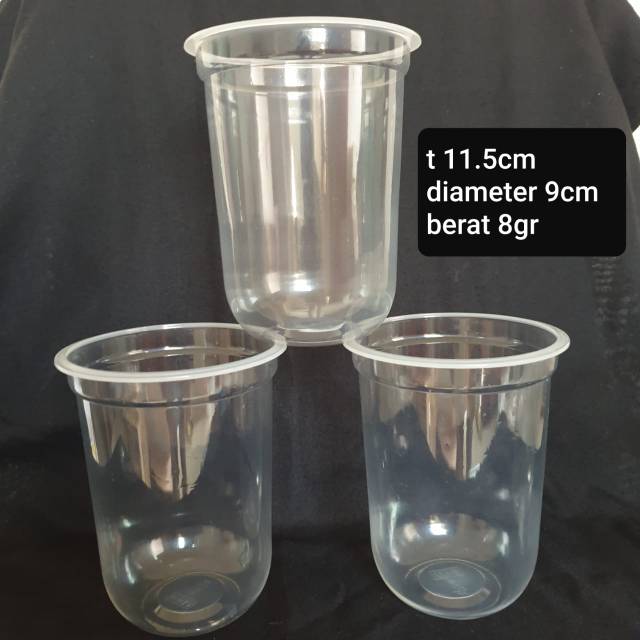GELAS PLASTIK OVAL GELAS OVAL CUP PP OVAL @40 PCS0