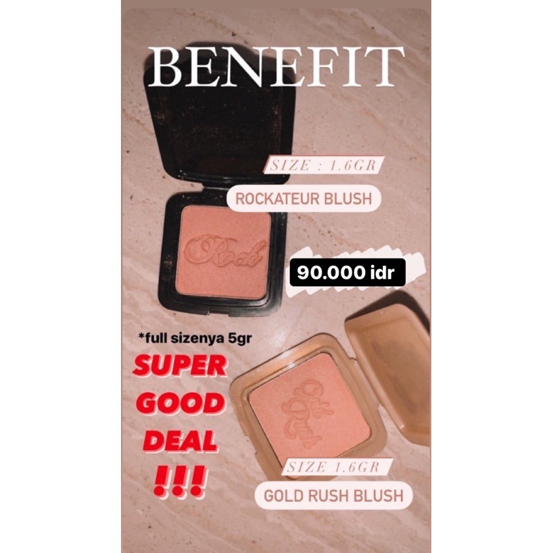 Benefit blush on