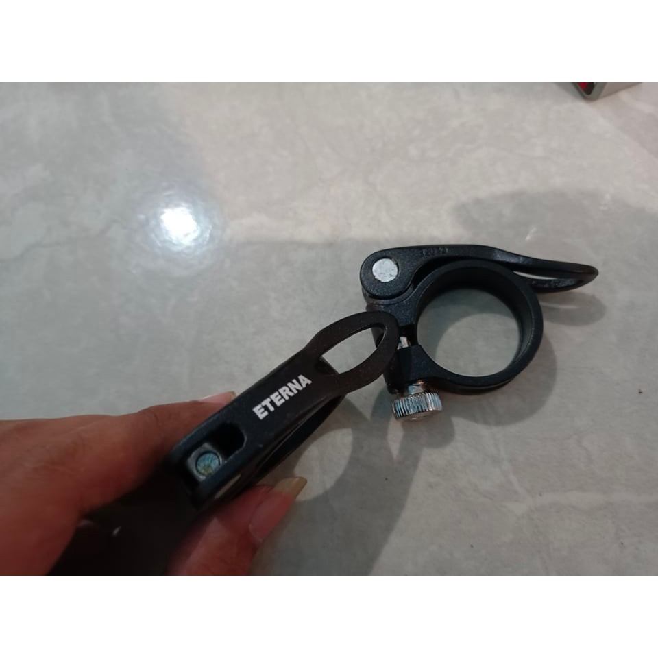 Seat Clamp Klem Tiang Sadel QR Quick Release Alloy Sepeda. 28.6 31.8 41 mm Eterna