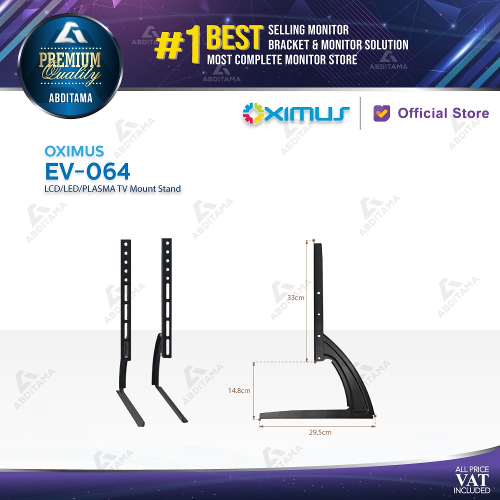 BRACKET  TV LED LCD STAND KAKI MONITOR 26&quot; - 37&quot; OXIMUS EV64