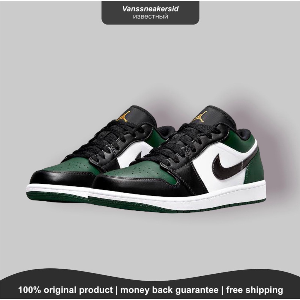 NIKE AIR JORDAN 1 LOW GREEN TOE ORIGINAL