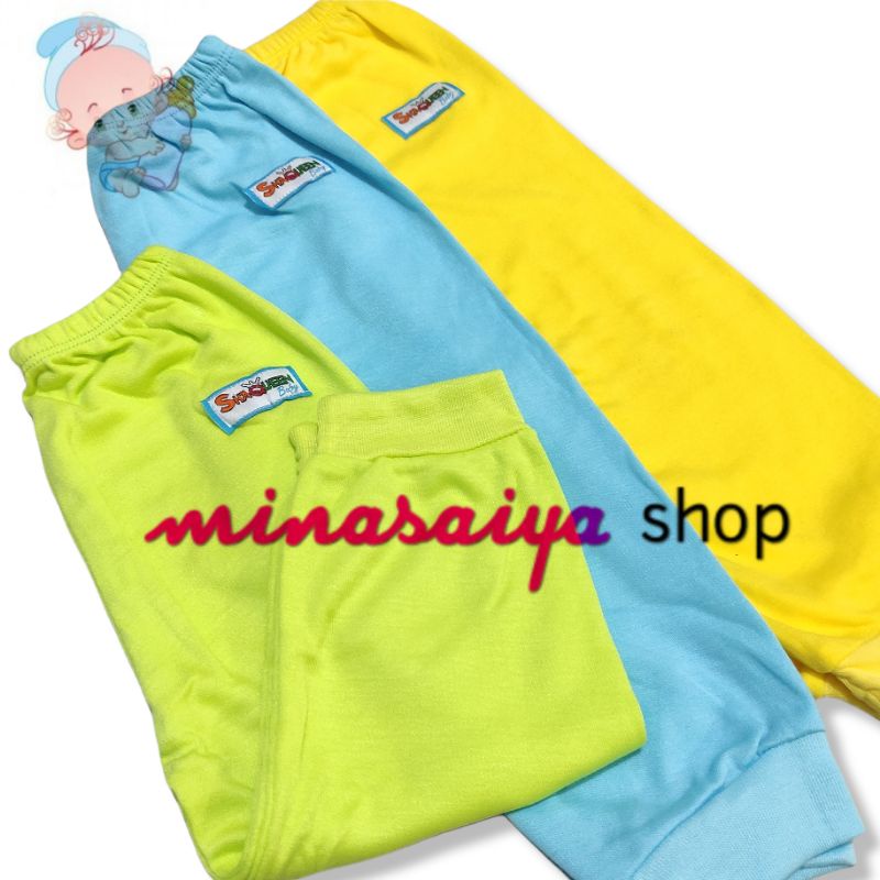 SHAQUEEN 3 pcs dan ecer Celana Panjang Bayi SNI Warna Polos Uk. S - XL