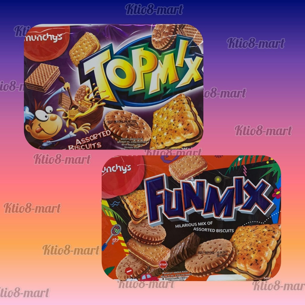 

Munchy's Biskuit Assorted Mix 285gr / Top Mix dan Fun Mix/ Import