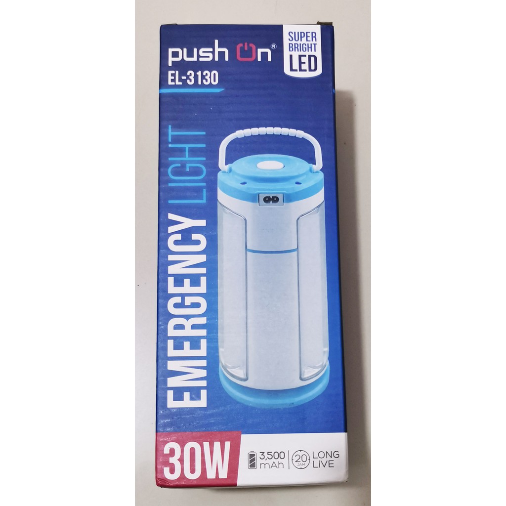 Lampu Emergency PUSH ON 3 Sisi 30watt / Lampu Darurat PUSH ON EL-3130