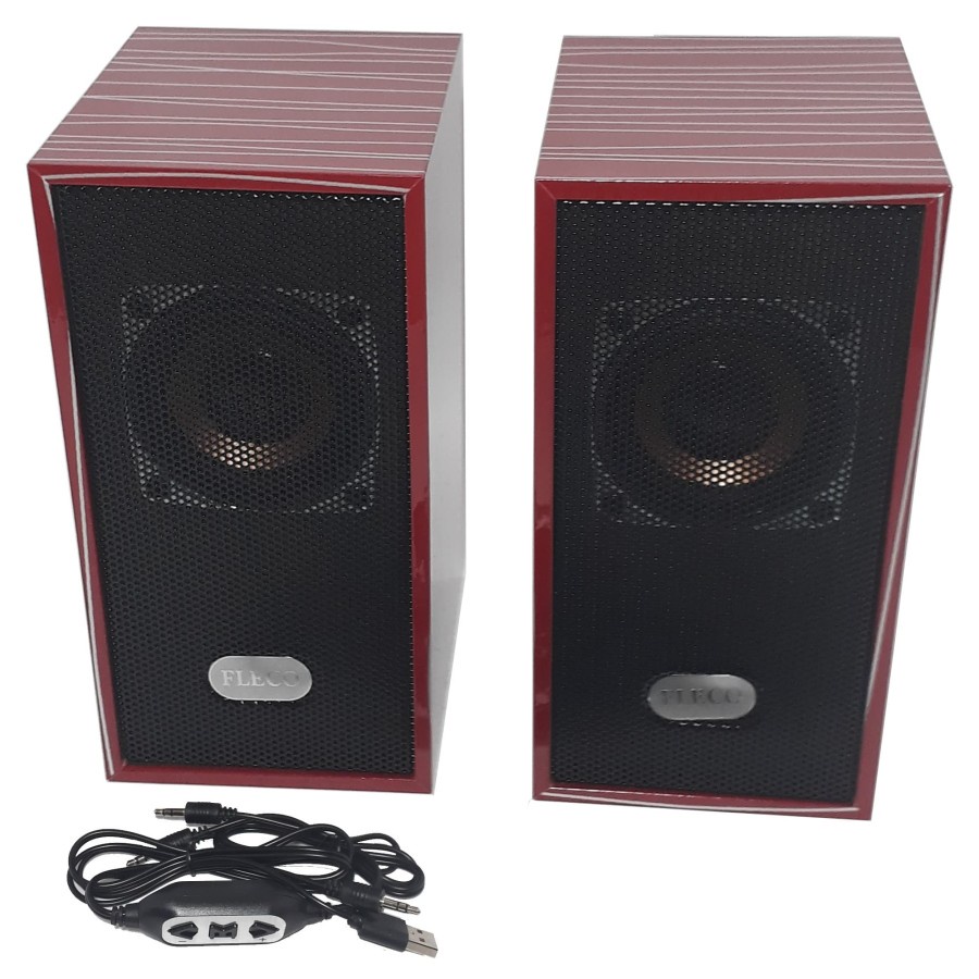 COD Speaker Bluetooth Fleco F-233B Speaker Komputer / Laptop / Handphone /USB Speaker Komputer  Fleco F-233B X-BASS