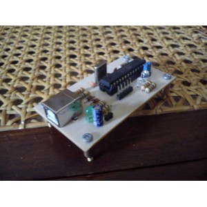 Rangkaian USB ASP Downloader + IC Mikrokontroller