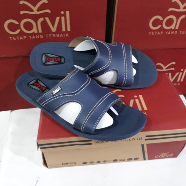 Sandal kasual pria bahan karet CARVIL original
