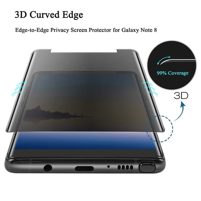 NA - Tempered UV Lamp Spy Samsung Note 9 - Tempered Glass Privasi Note 9