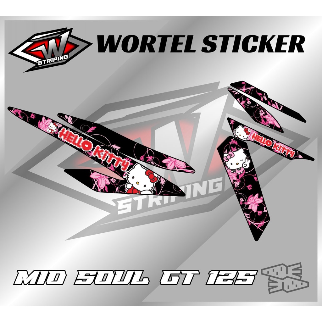 Striping Mio Soul GT 125-Striping Stiker Hologram Motor Mio Soul GT125 HelloKitty