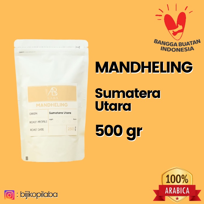 

Kopi Arabika MANDHELING SUMATERA UTARA (500 gr) Single Origin Coffee Arabica
