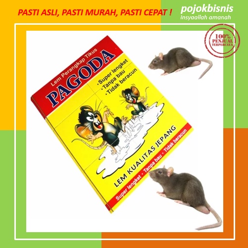 LEM TIKUS PAPAN PAGODA / JEBAKAN TIKUS / PERANGKAP TIKUS / BUKU PAPAN LEM TIKUS