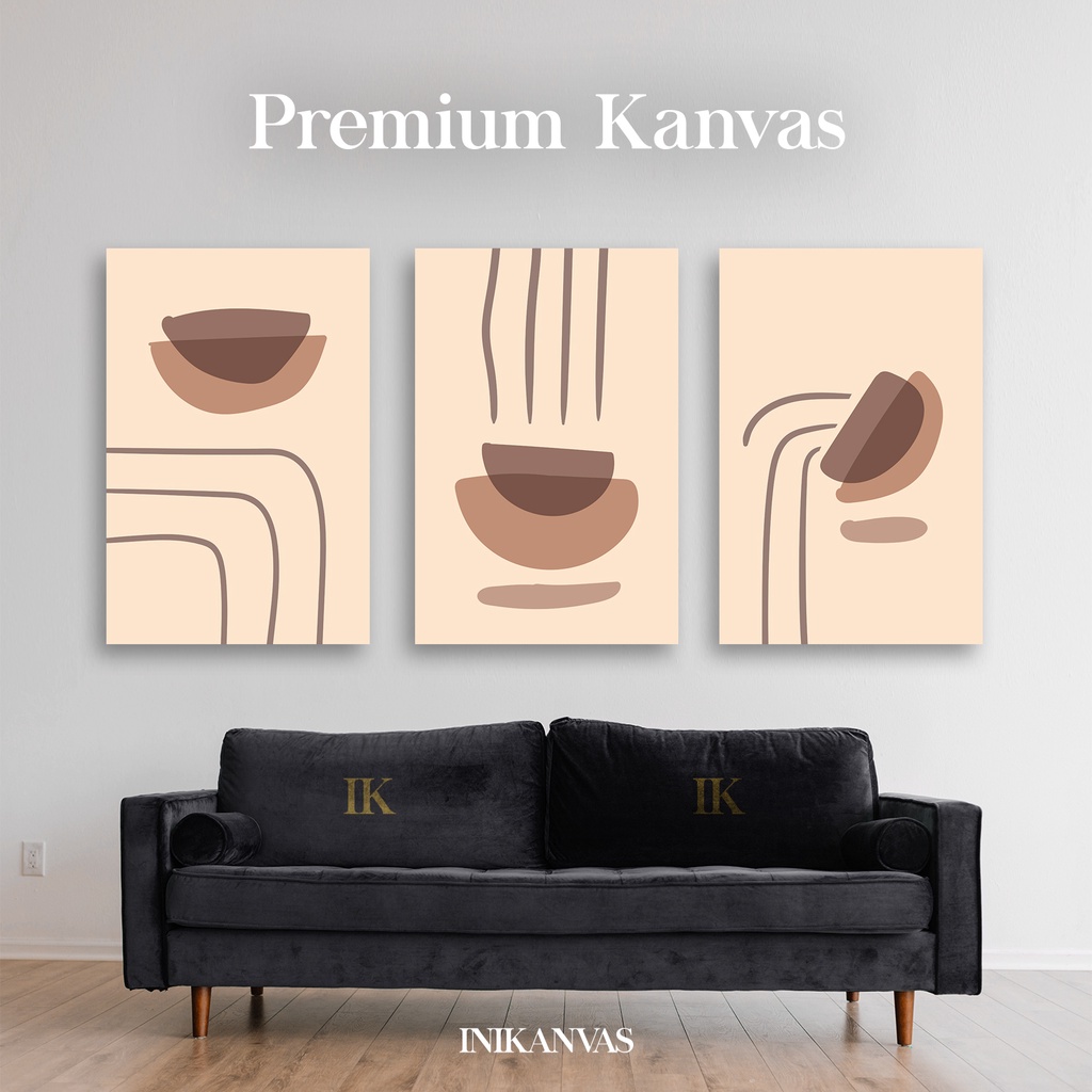 Wall Decor Kanvas 30x40cm Motif Abstrak Lukisan Cafe Kopi Minimalis Modern Aesthetic Hiasan Dinding