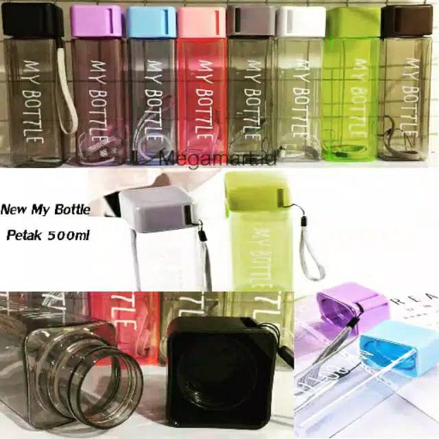 My Bottle Botol Petak Kotak Bening