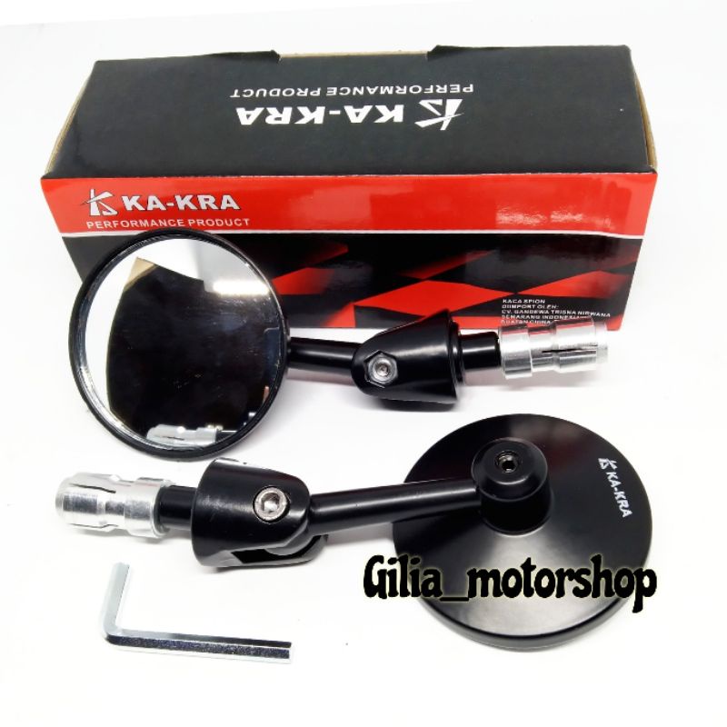 Spion Jalu Bulat Kaca cembung Fleksibel Cnc Bar End Mirror Universal Motor Nmax Pcx Vario