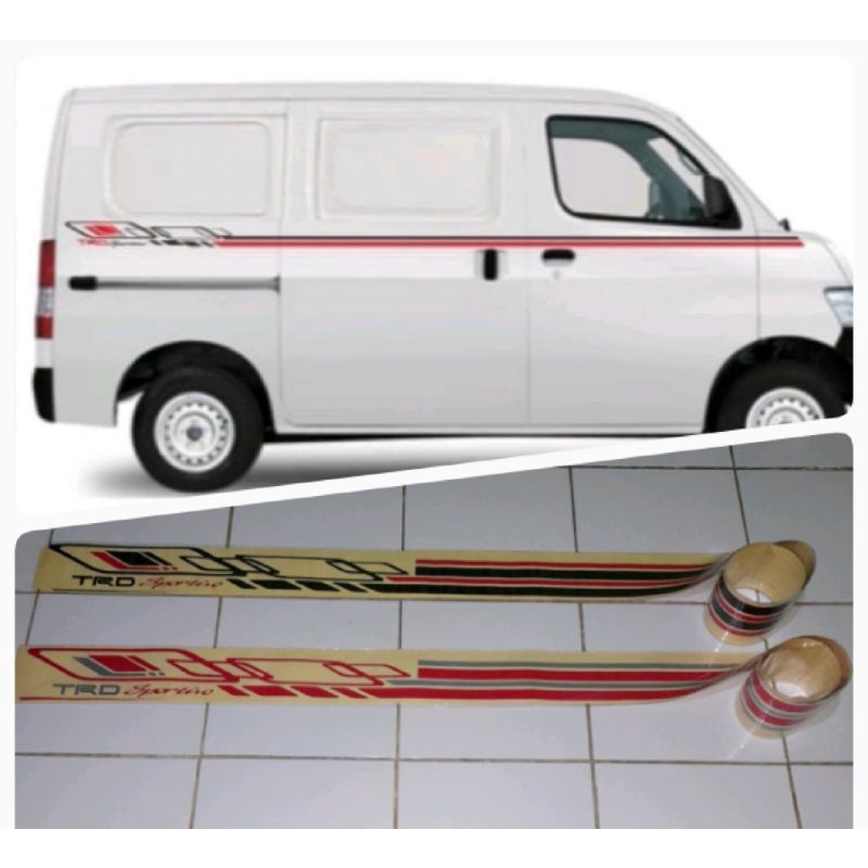 sticker list body stiker TRD SPORTIVO samping Mobil universal