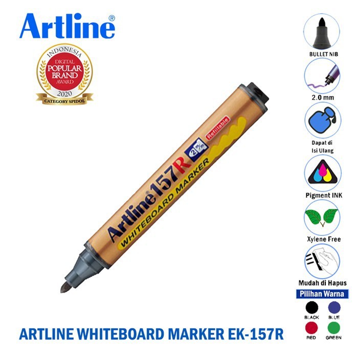 

Spidol Artline EK 157 R ARTLINE WHITEBOARD MARKER EK-157R 2.0MM