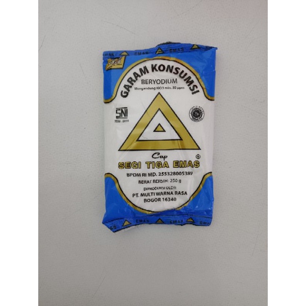 

garam konsumsi cap segi tiga emas 250g