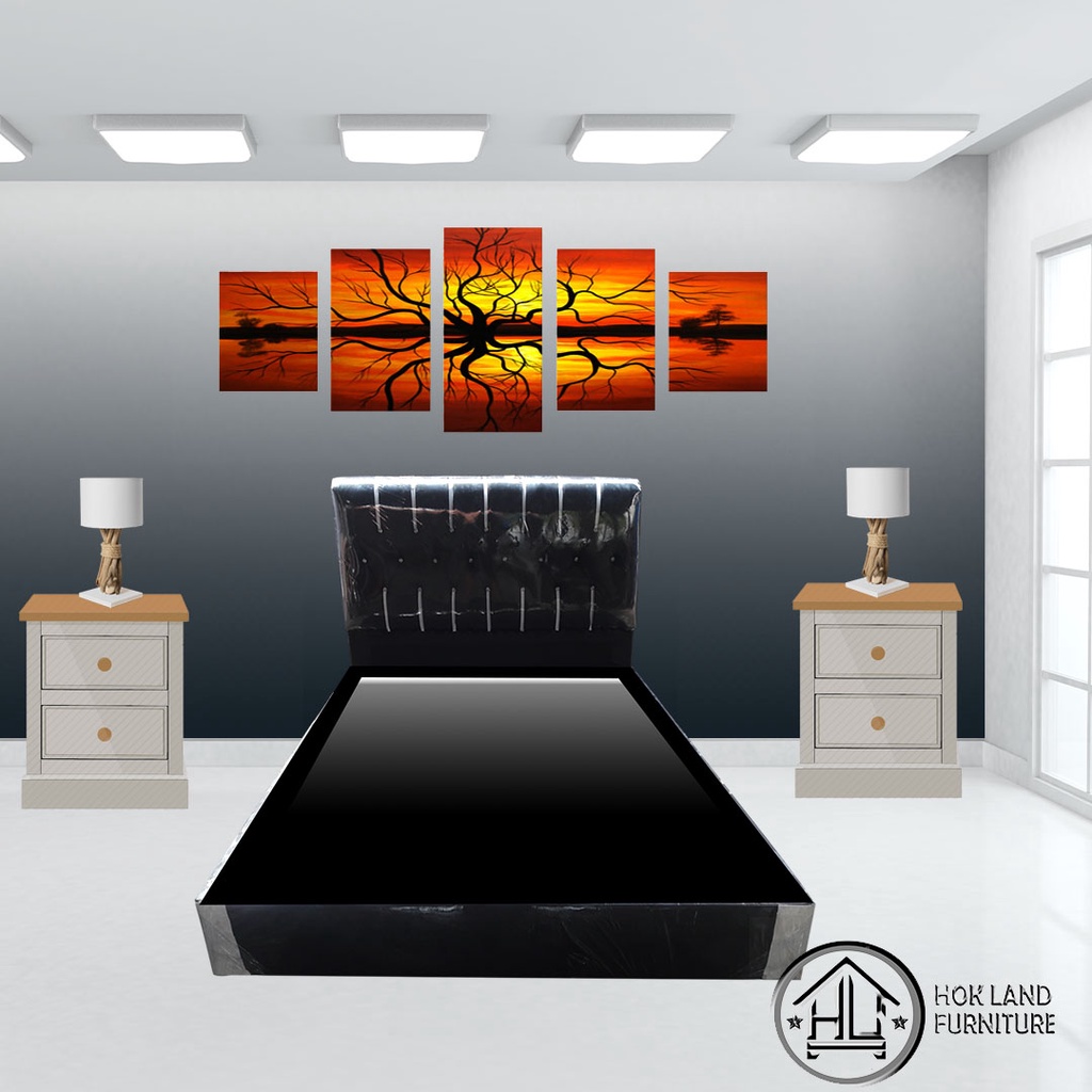 Divan sandaran tempat tidur minimalis / divan dipan kayu sandaran minimalis no 2 / DP16