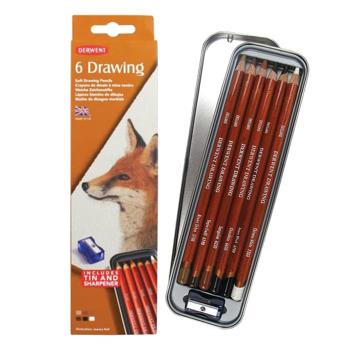 

derwent drawing 6 tin case