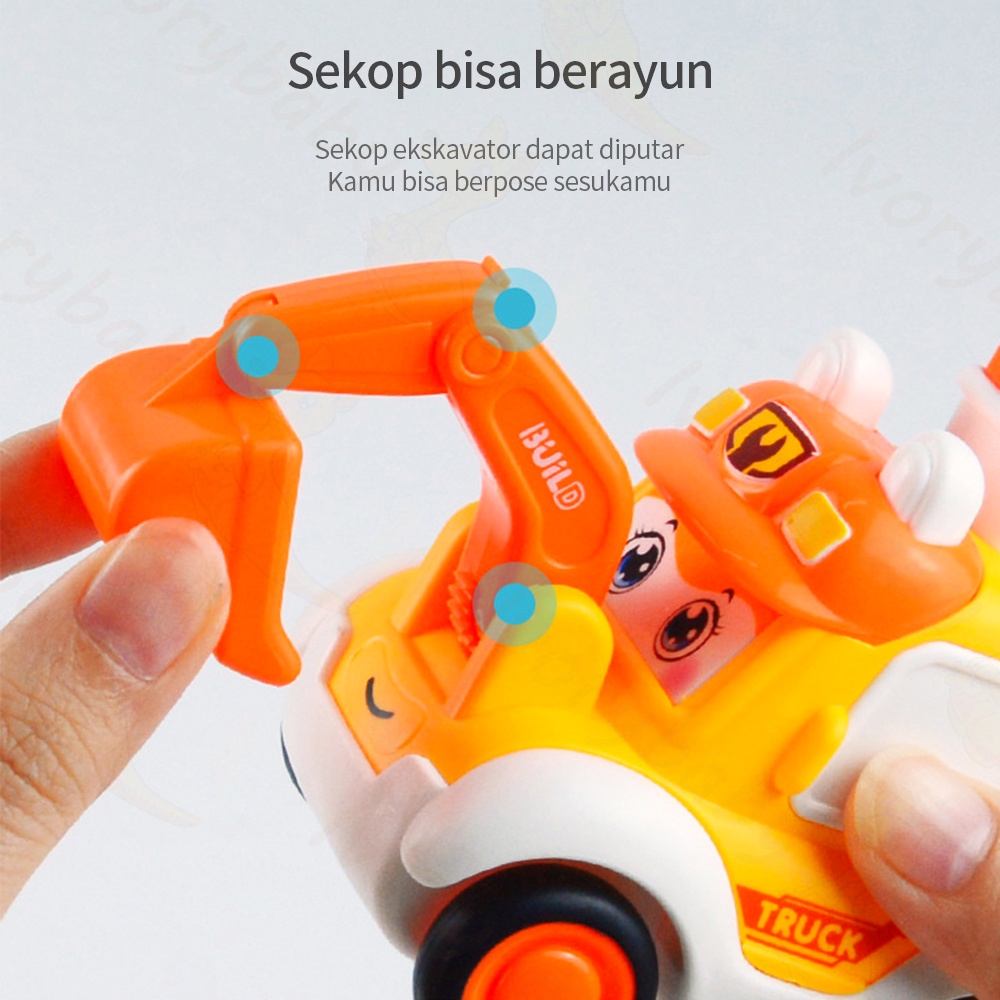 Ivorybaby Mainan mobil mobilan drive inertial mobil mainan anak 4 warna