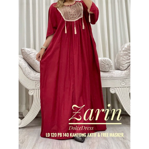 Daster arab DOLCE ZARIN JUMBO Original Label Dress Busui Mewah Kekinian