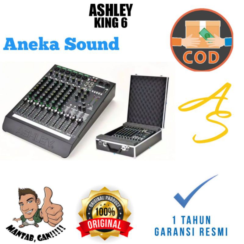 Mixer Ashley King 6 Original 6 Channel Bluetooth - USB