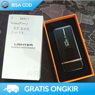 KOREK API ELEKTRIK LED SENSOR FINGER PRINT - USB RECHARGEABLE BATTERY