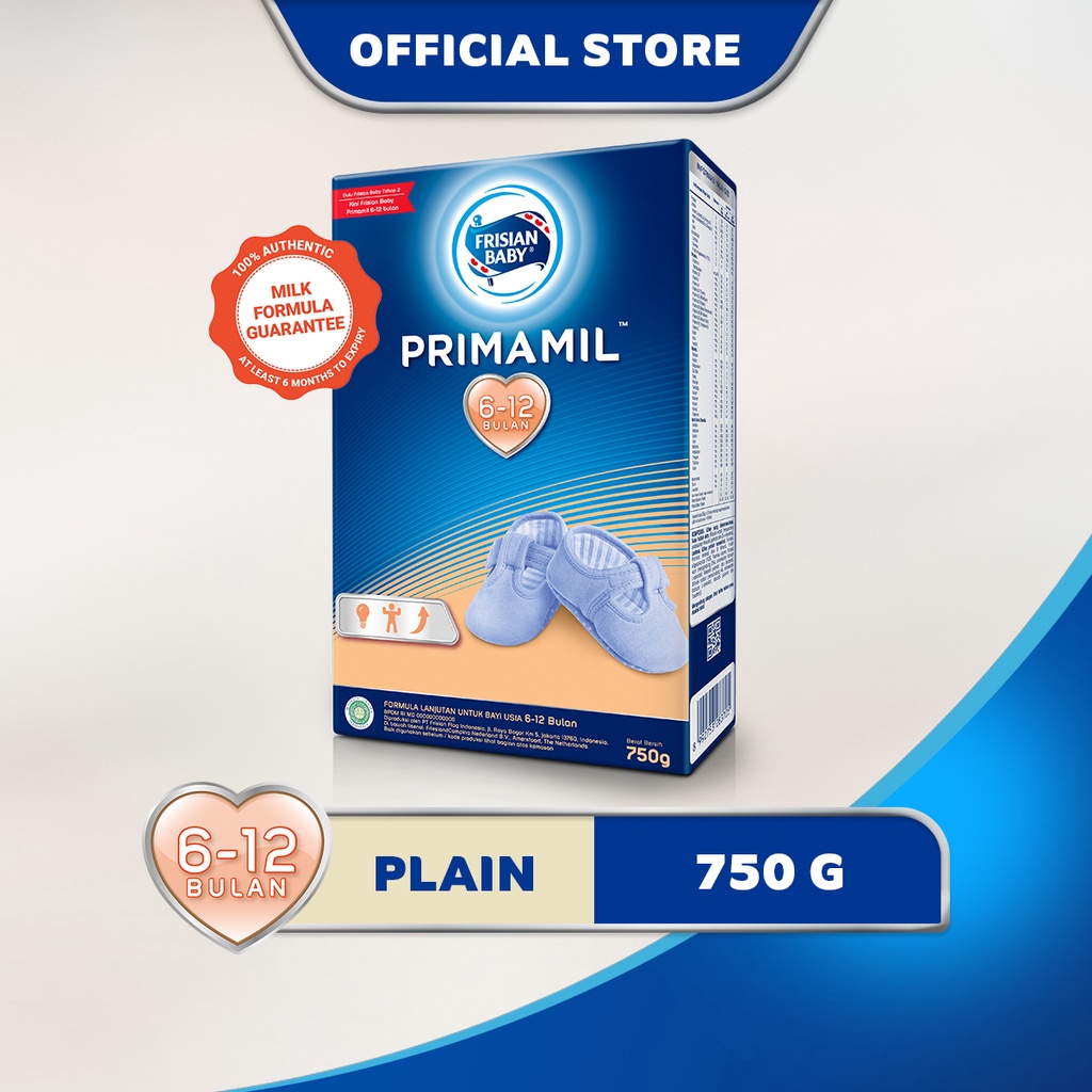 Frisian Flag Baby Primamil - Plain - 750 gr - Susu Formula Bayi (6-12 bulan) - 3 Pcs