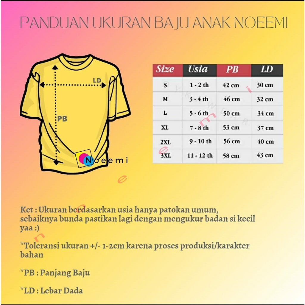 Baju Kaos Distro Anak Laki Laki Usia 1-12 Tahun Lengan Pendek