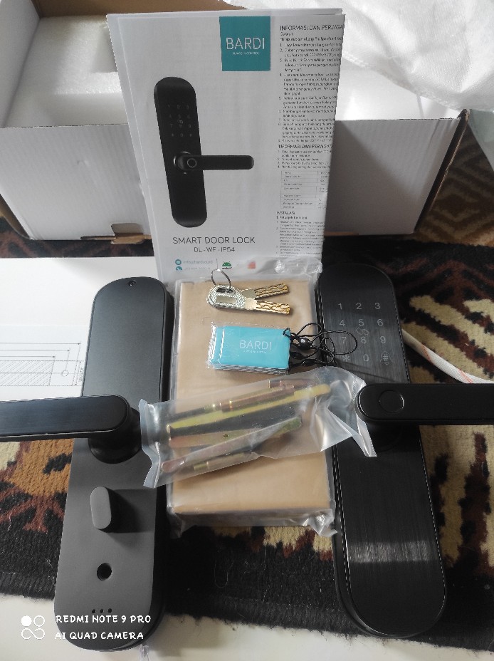 Bardi Smart Home Door Lock Handle Rfid-fingerprint Waterproof