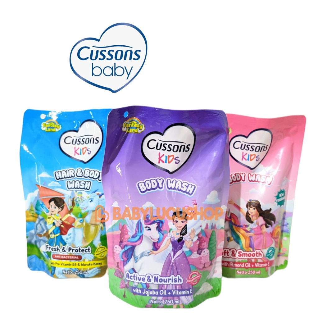 Cussons Hair&amp;Body Wash - Sabun Anak Refill 250ml