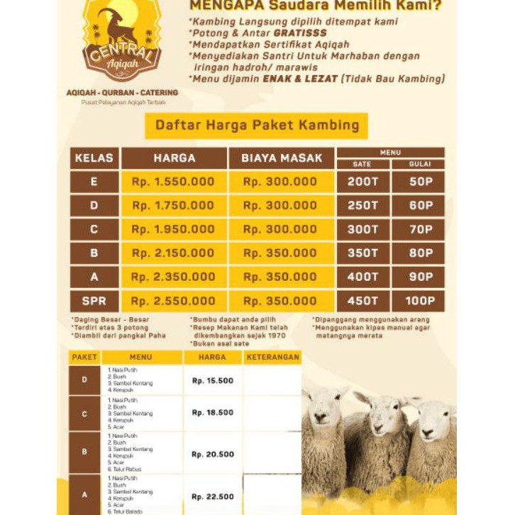 

Aqiqah murah untuk 60 Porsi