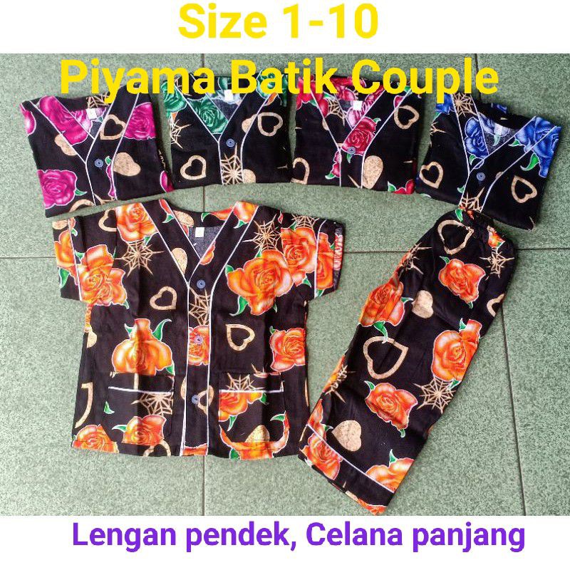Suplier Piyama Batik Couple Anak Size 1-10 (batik Bagan) N0yLDRTqpJRxO