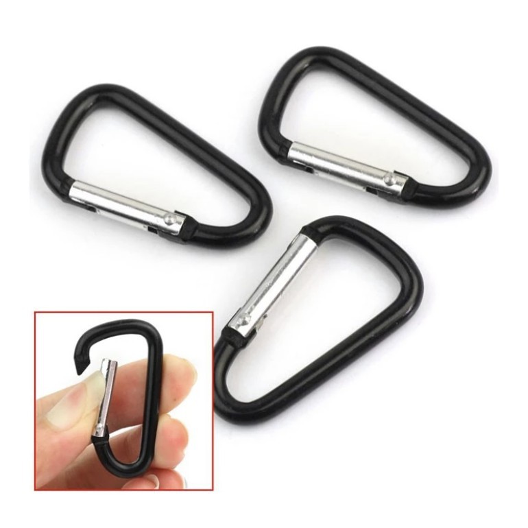 Carabiner Karabiner Gantungan kunci - Hitam