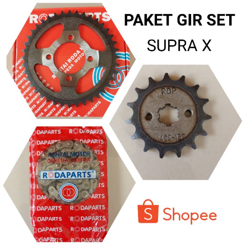 Gir Set Supra x Sepuh Bakar Gir Rante Gir Paket Supra x - Rodaparts