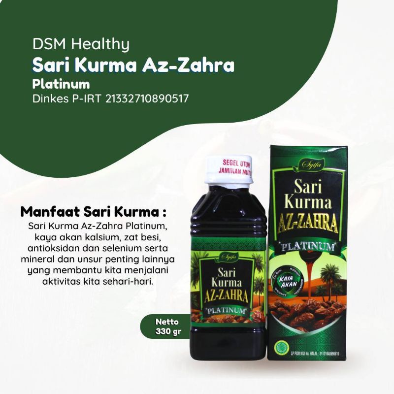 

Sari Kurma AZ-Zahra Platinum 330gr