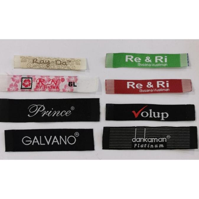 

[[COD]] LABEL WOVEN DAMASK / LABEL RAJUT UK 1.5 X 4CM / LABEL BAJU / BORDIR MURAH Kode 381