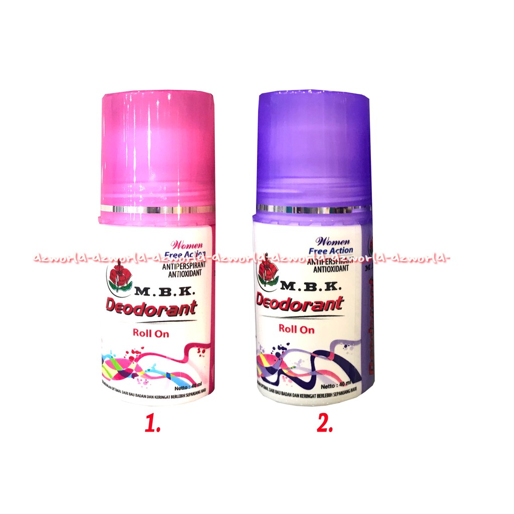 MBK Deodorant Roll On Woman Antioxidant 40ml Deodoran Wanita M.B.K Deodorant Rollon Pink Ungu