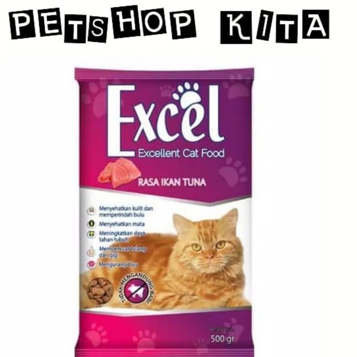 MAKANAN KUCING EXCEL 500GR FRESH PACK MAKANAN KUCING EXCEL CAT FOOD 500GR