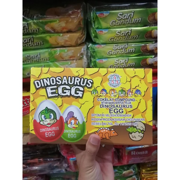 

AAA Dinosaurus Egg (Coklat Compound bentuk telur) Isi 30 Pcs