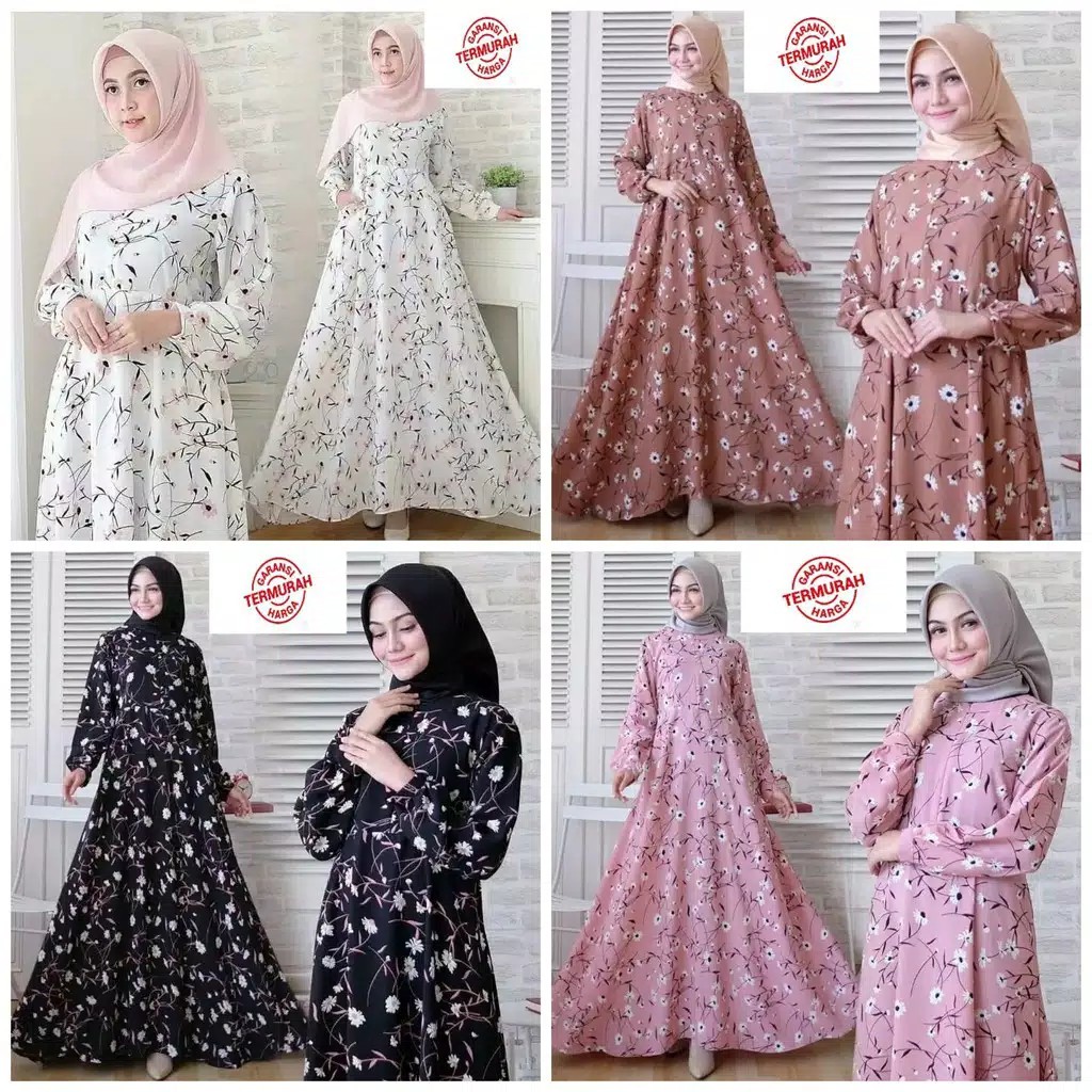  Shopee  Baju Gamis Terbaru  2022 Nafisa